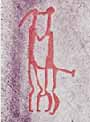 Paar, Bindung durch gemeinsames Reden, Handeln, Schlafen und Gehen. Keltische Felszeichnung aus Aspeberget,Westschweden ca. 6000 Jahre